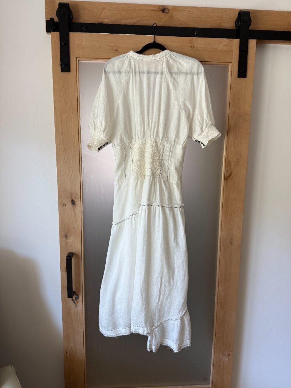 Anthropologie - V-Neck Corset Midi Shirt Dress  - Sz M - Picture 10 of 13